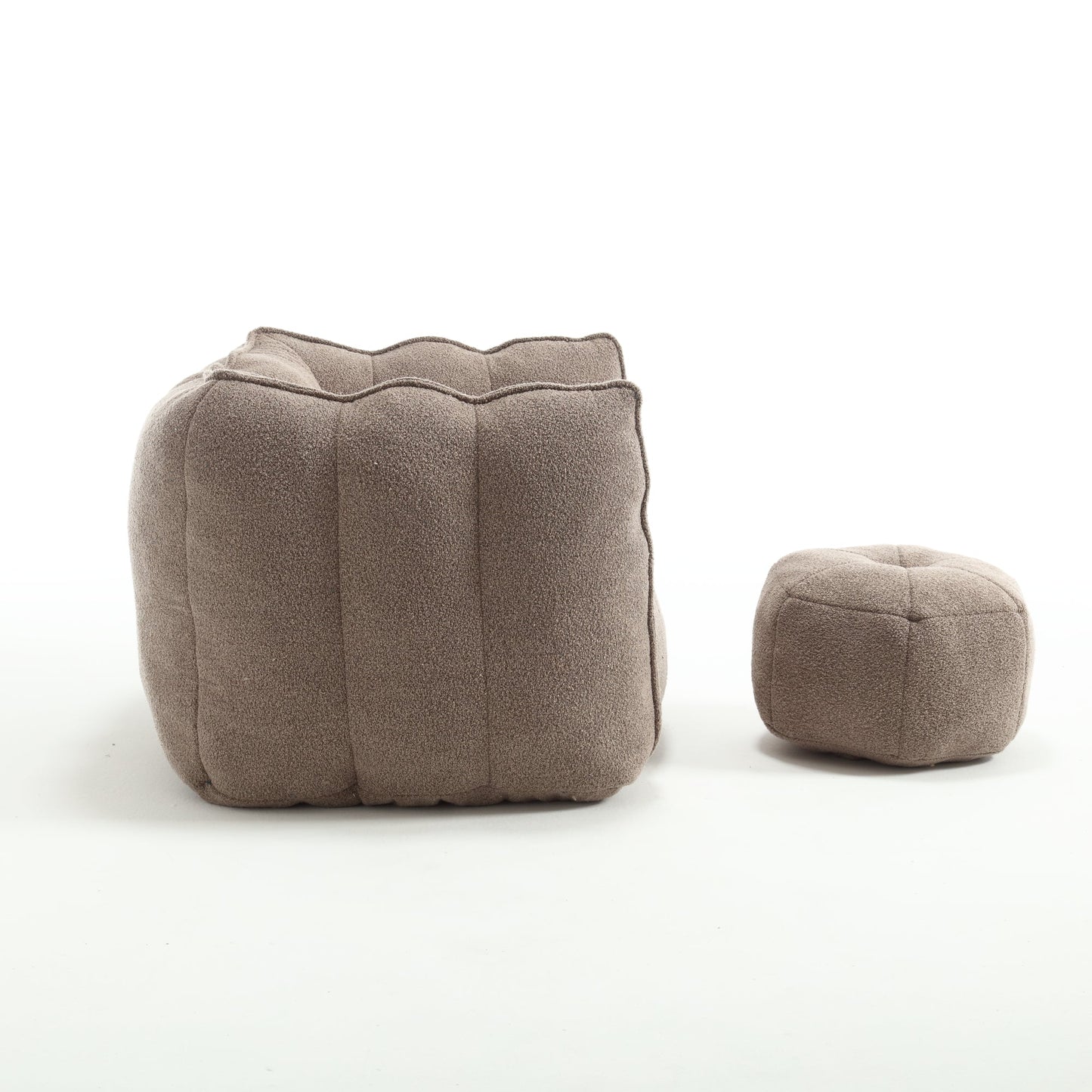 Soft Bean Bag Lazy Sofa with Footstool