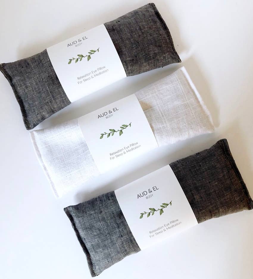 Beige Weighted Eye Pillow / Butter Me Up Organics