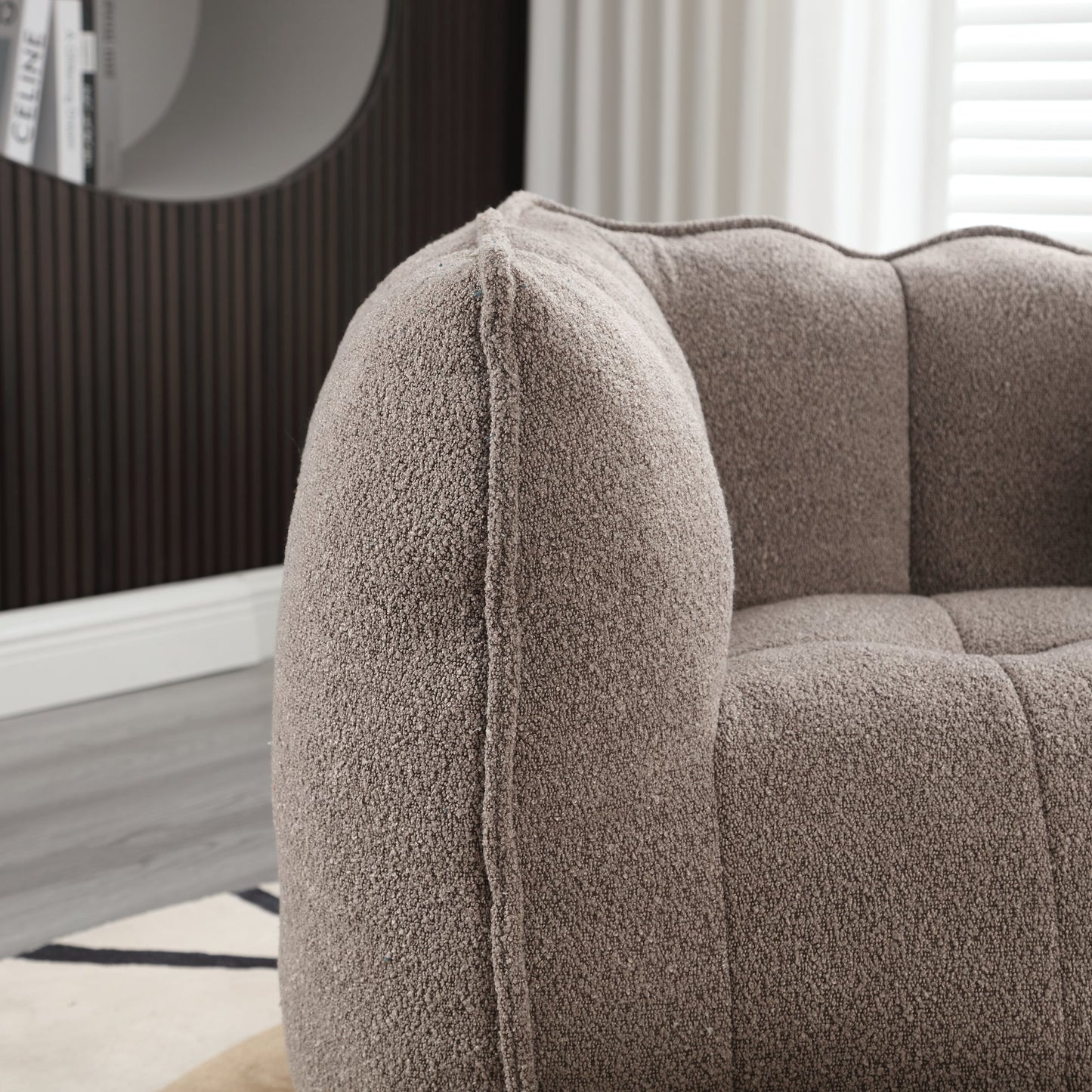 Soft Bean Bag Lazy Sofa with Footstool