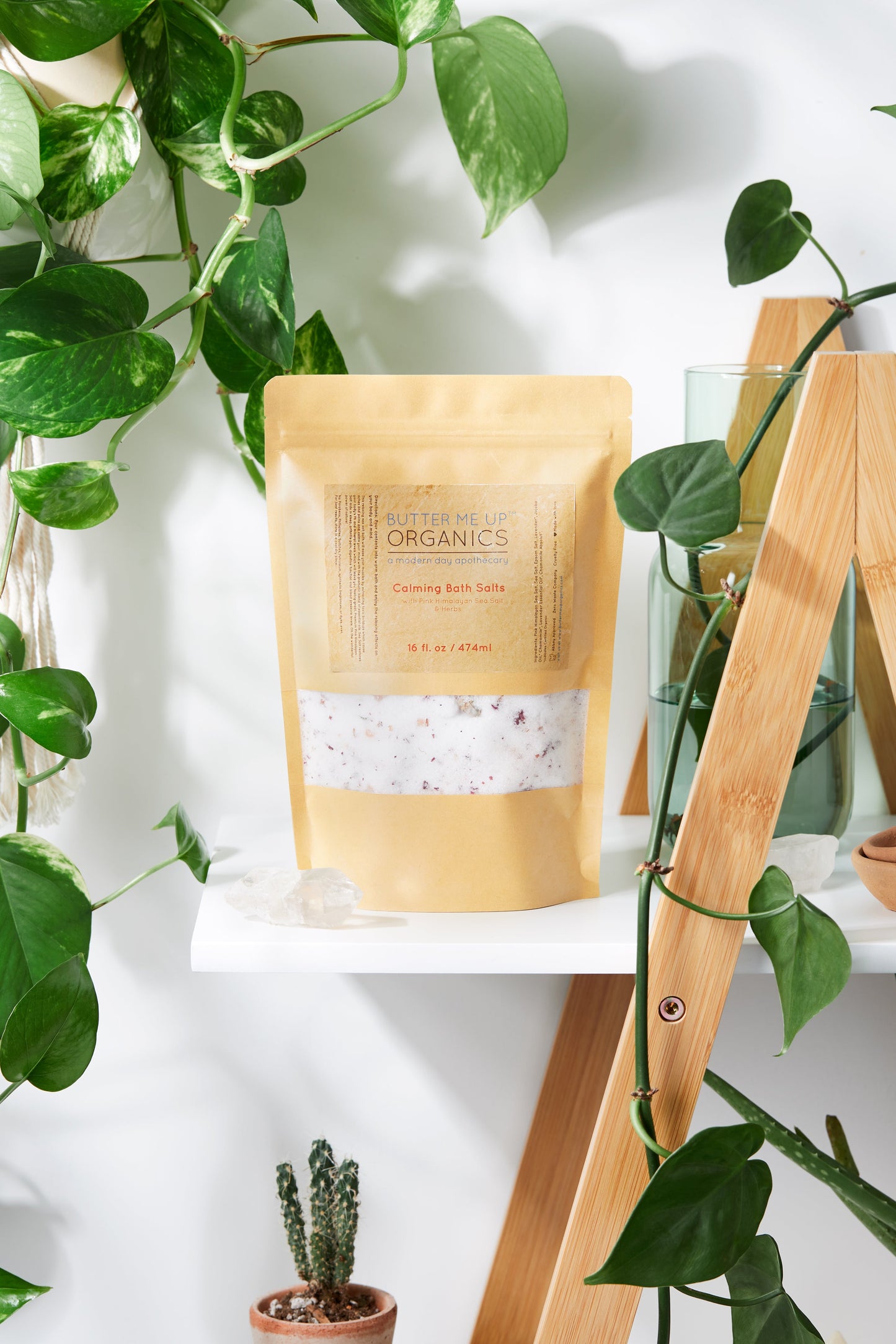 Lavender & Chamomile Calming Organic Bath Salts for Detox and Relaxation