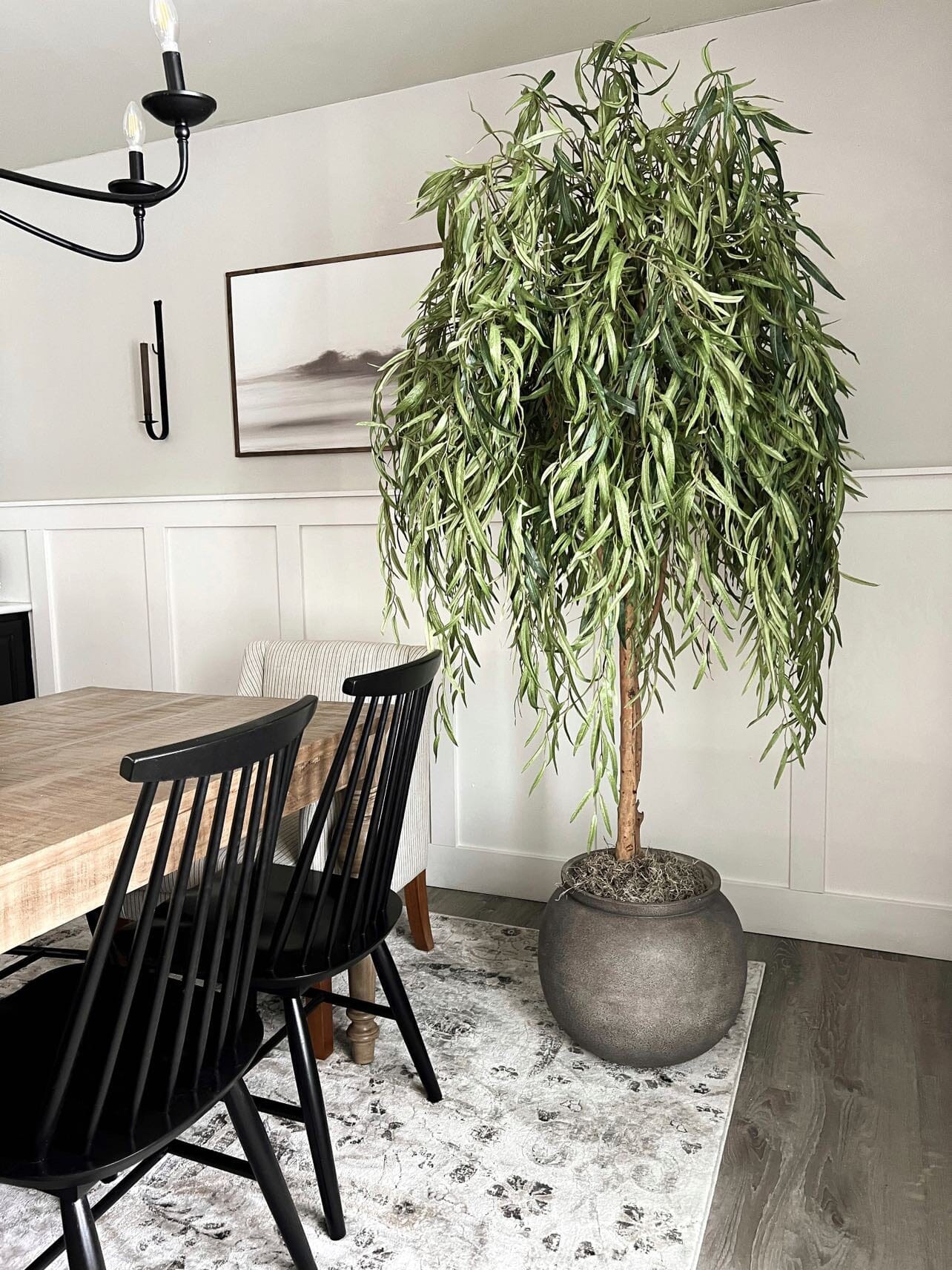 7’ Artificial Willow Tree with Lifelike Green Canopy