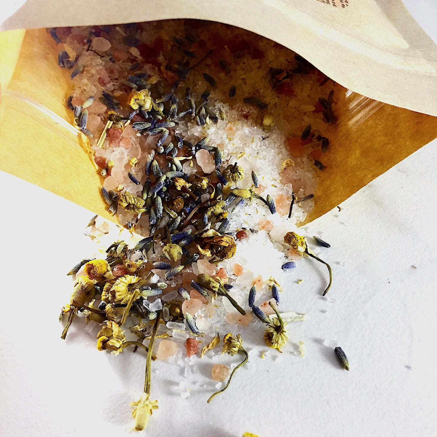 Lavender & Chamomile Calming Organic Bath Salts for Detox and Relaxation