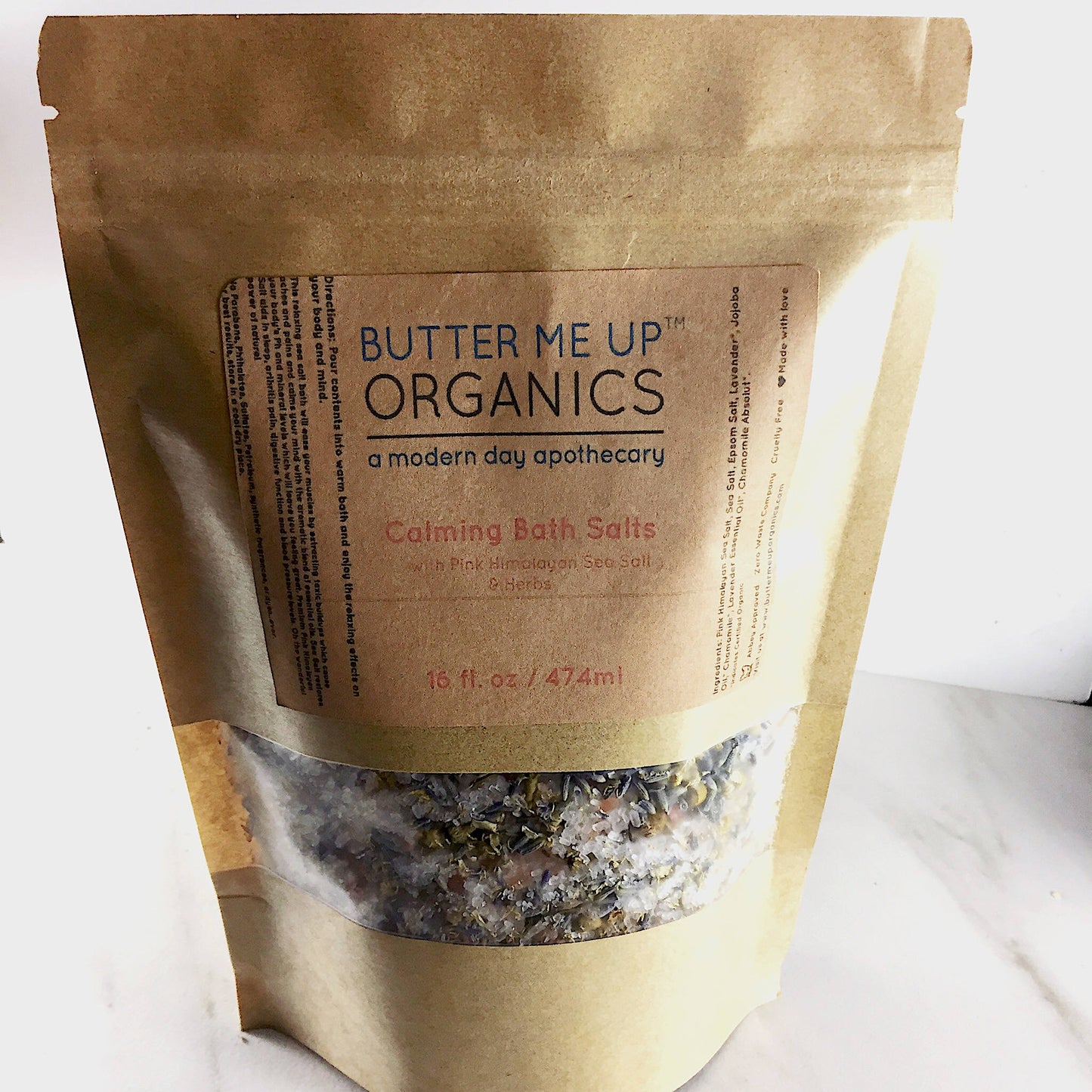 Lavender & Chamomile Calming Organic Bath Salts for Detox and Relaxation