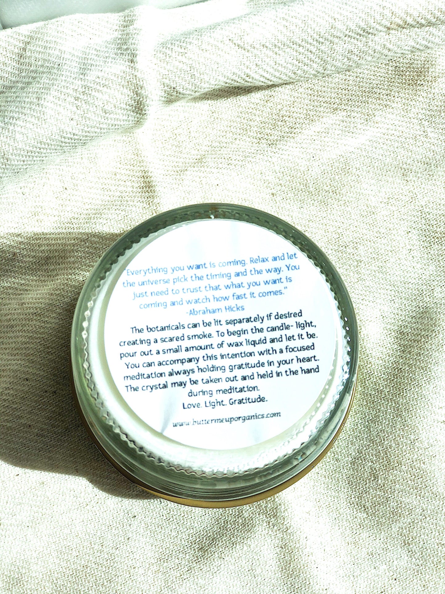 Blessings Soy Handpoured Candle with Crystals