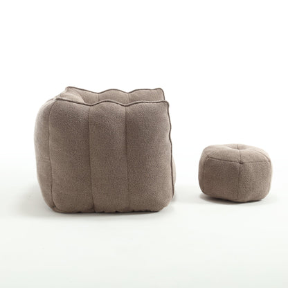 Soft Bean Bag Lazy Sofa with Footstool