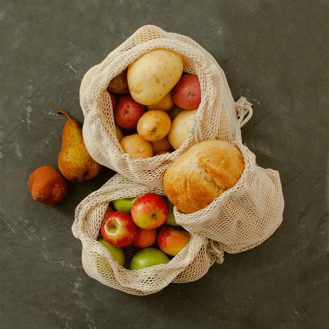 Reusable Certified Organic Cotton Mesh Produce Bags / Eco-Friendly / Buying in Bulk