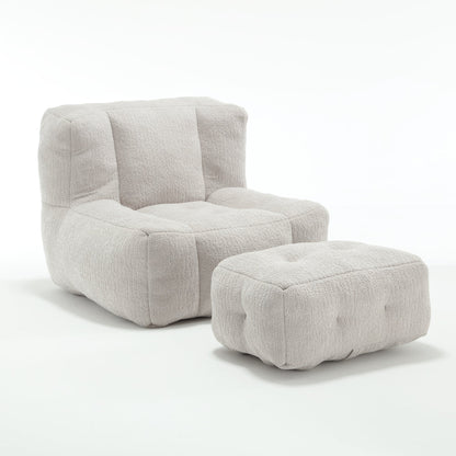 Super Soft Couch Chair With Memory Foam and Footstool