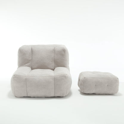 Super Soft Couch Chair With Memory Foam and Footstool