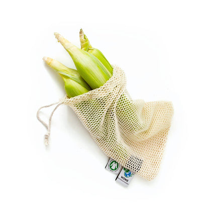 Reusable Certified Organic Cotton Mesh Produce Bags / Eco-Friendly / Buying in Bulk