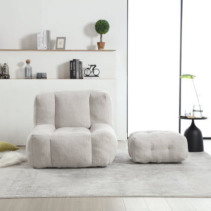 Super Soft Couch Chair With Memory Foam and Footstool