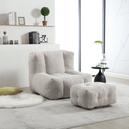 Super Soft Couch Chair With Memory Foam and Footstool
