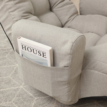 Adjustable Lounge Chair with 360° Rotation