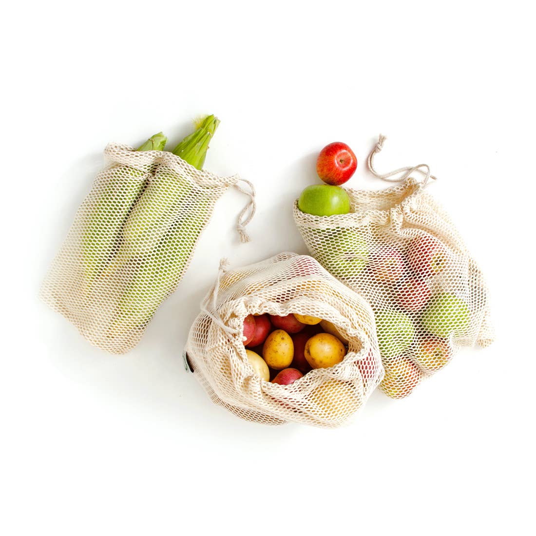 Reusable Certified Organic Cotton Mesh Produce Bags / Eco-Friendly / Buying in Bulk