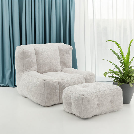 Super Soft Couch Chair With Memory Foam and Footstool