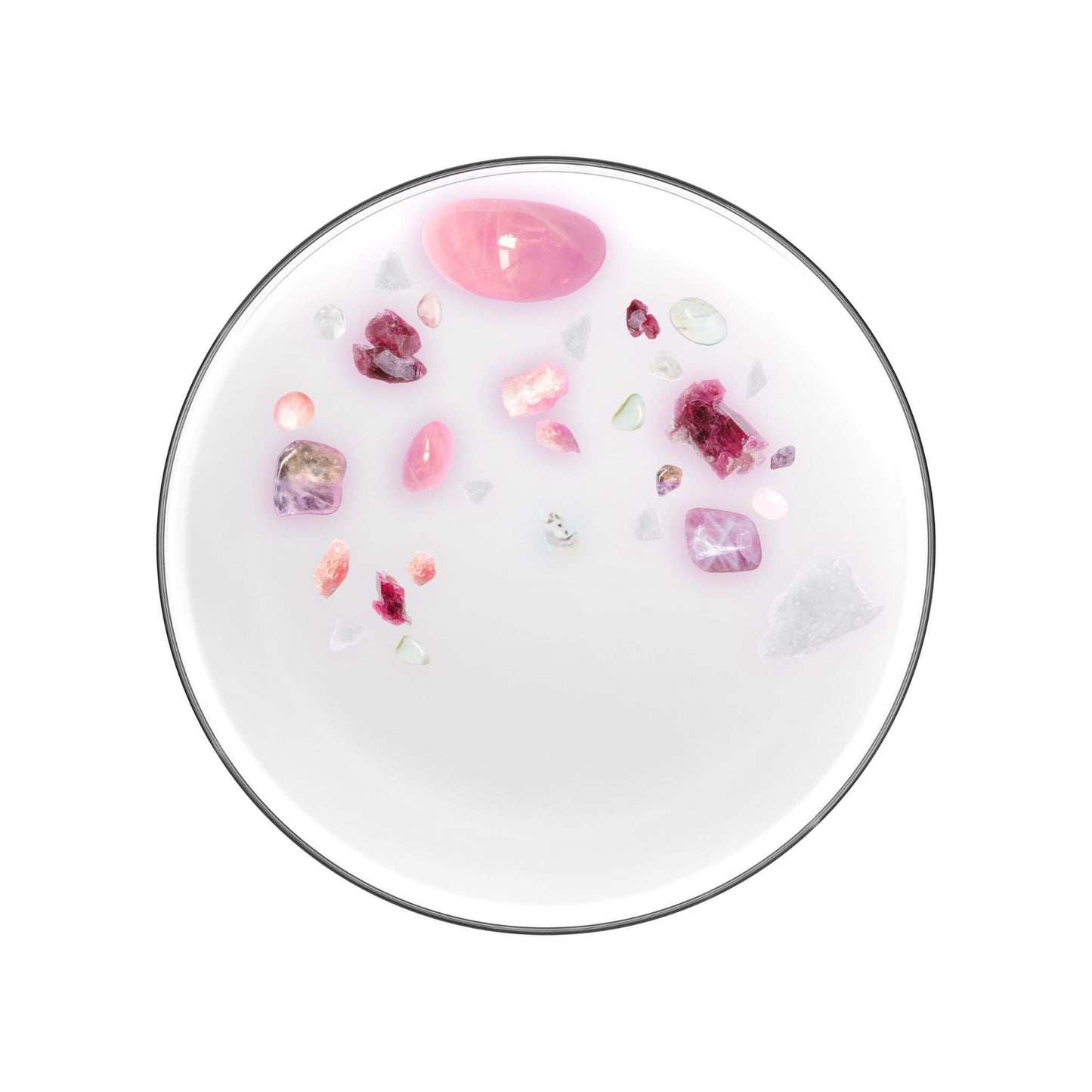 Chakra 7 - Crown Chakra Strawberry Quartz Gemstone Candle