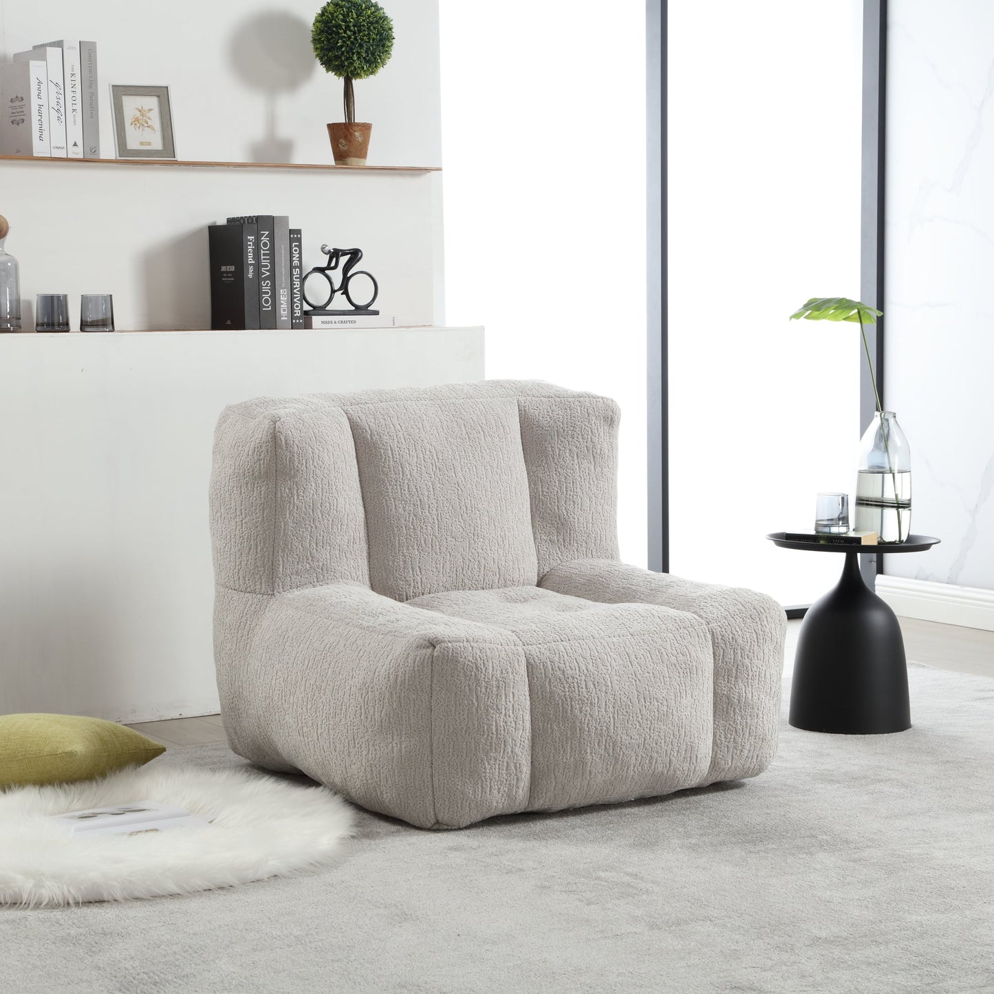 Super Soft Couch Chair With Memory Foam and Footstool