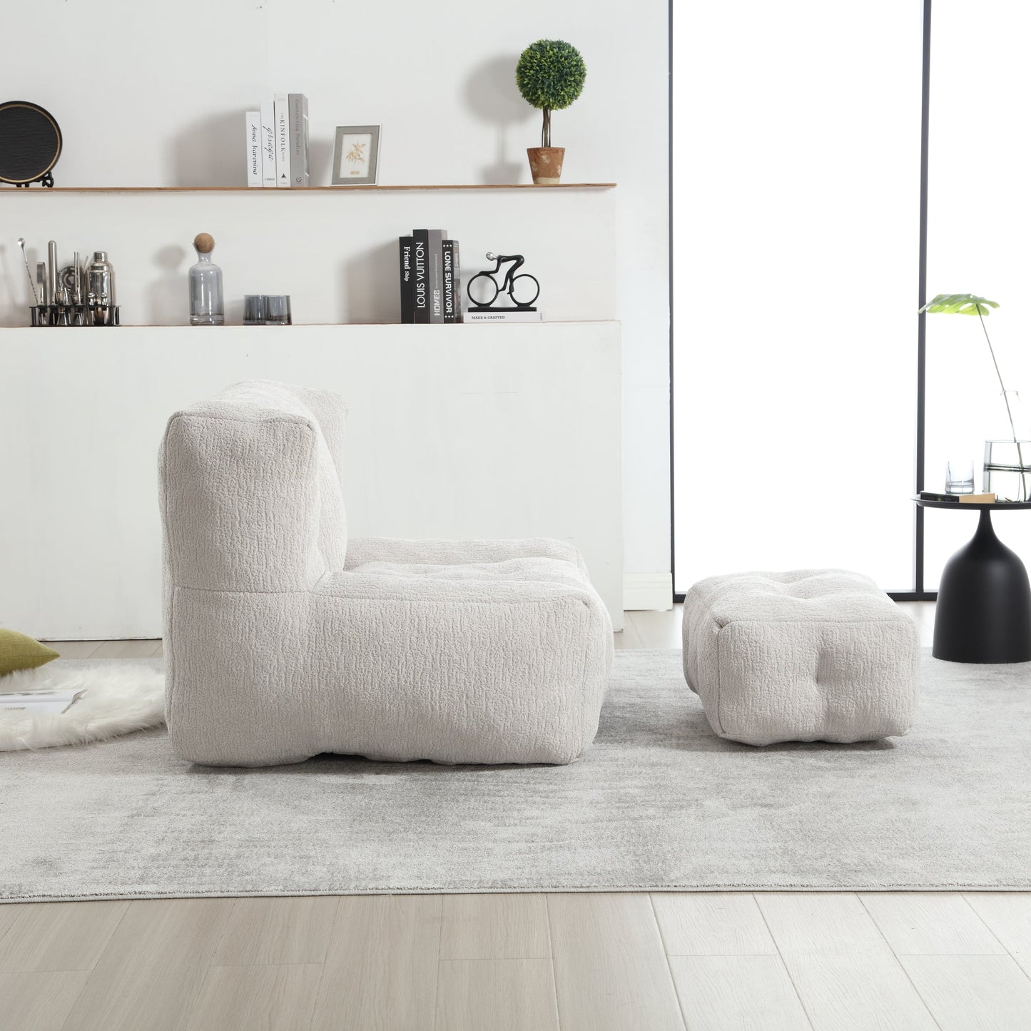 Super Soft Couch Chair With Memory Foam and Footstool