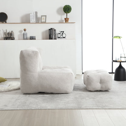 Super Soft Couch Chair With Memory Foam and Footstool