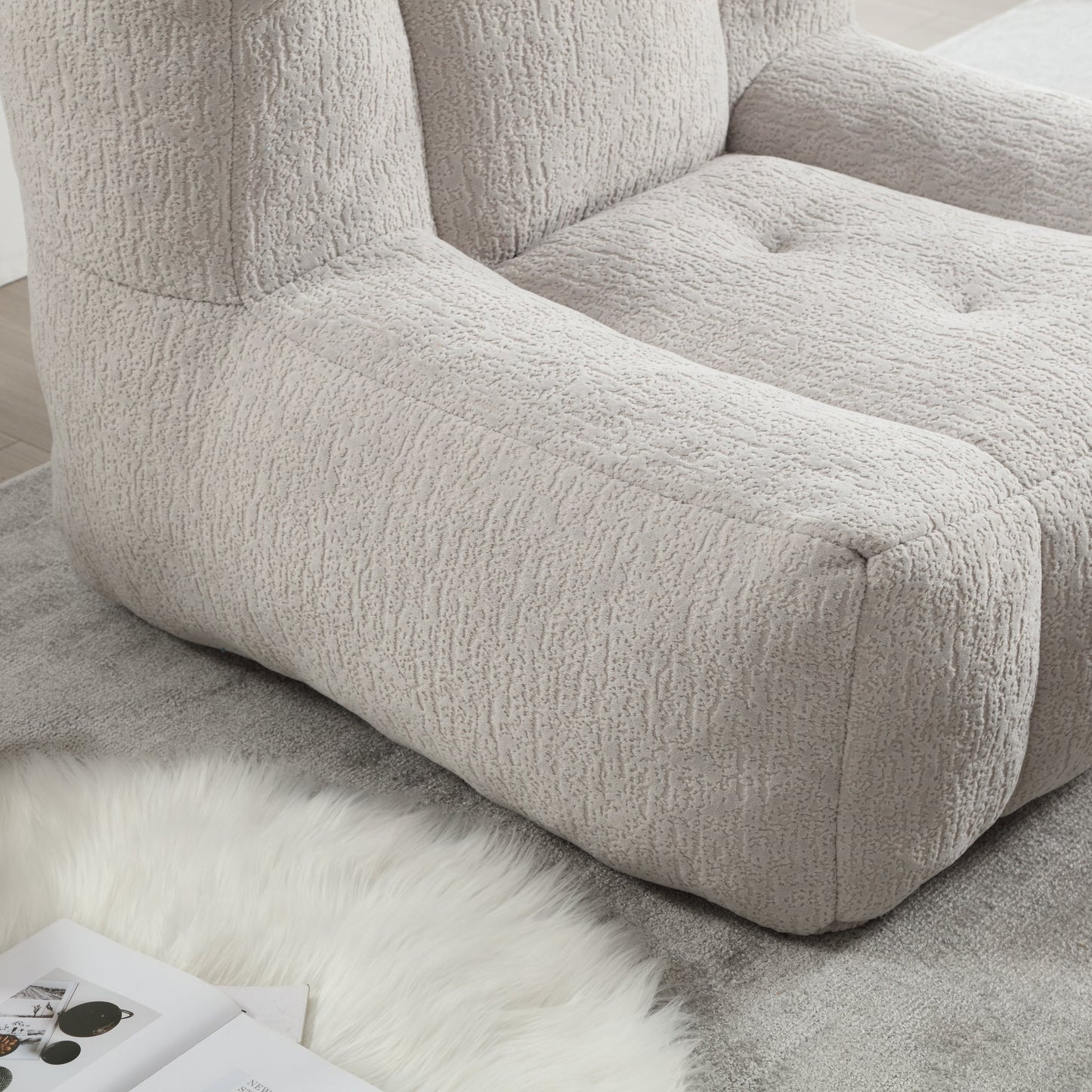 Super Soft Couch Chair With Memory Foam and Footstool