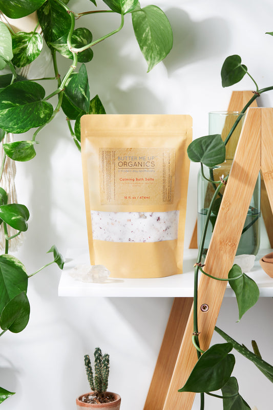 Lavender & Chamomile Calming Organic Bath Salts for Detox and Relaxation