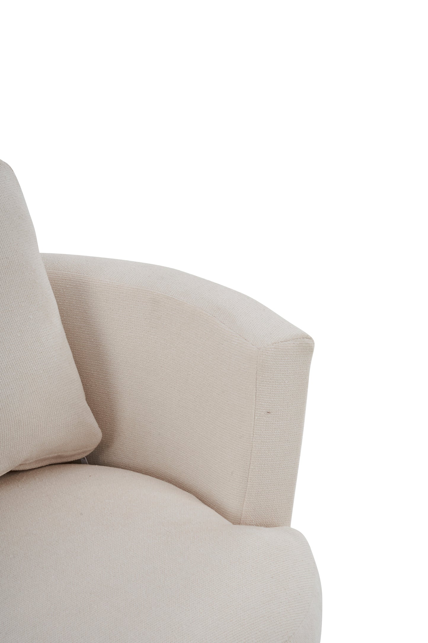 Rotating Bucket Chair – 360° Swivel Club Armchair (Beige)