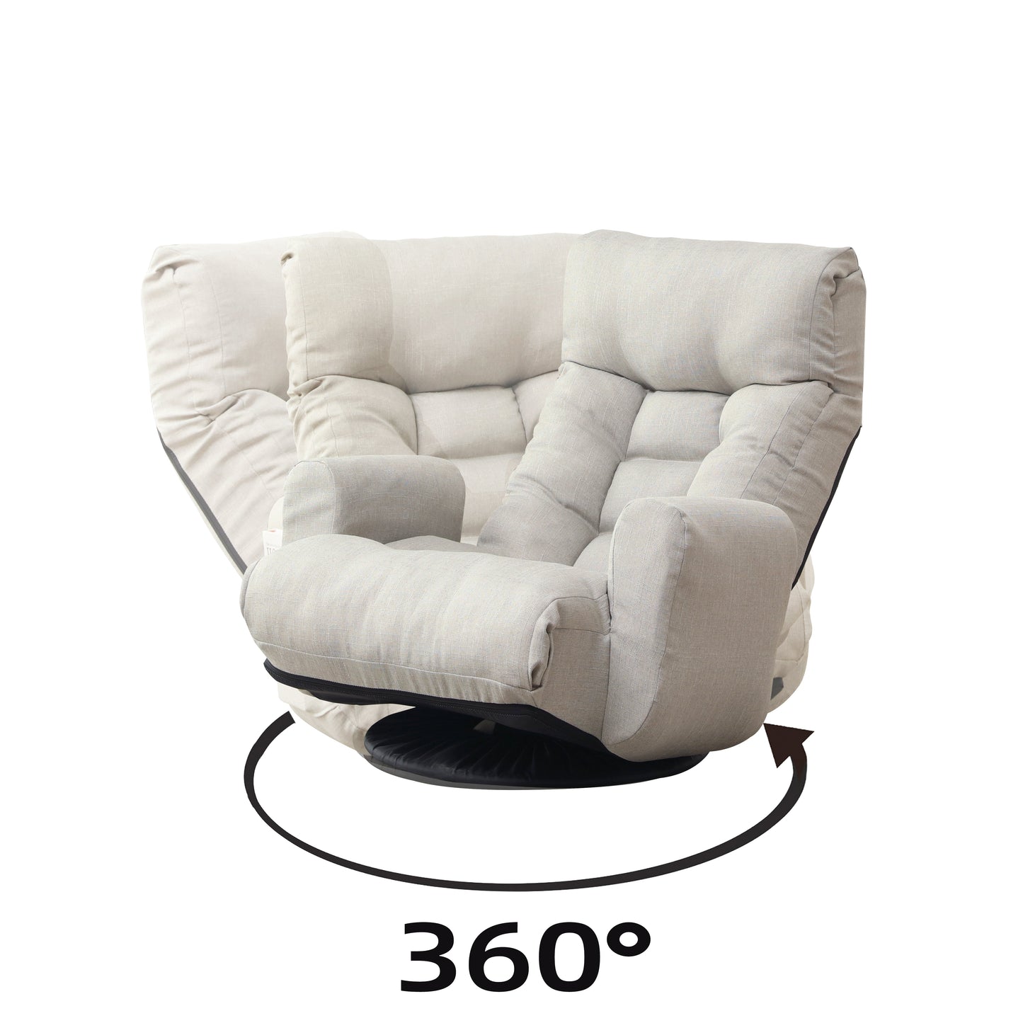 Adjustable Lounge Chair with 360° Rotation