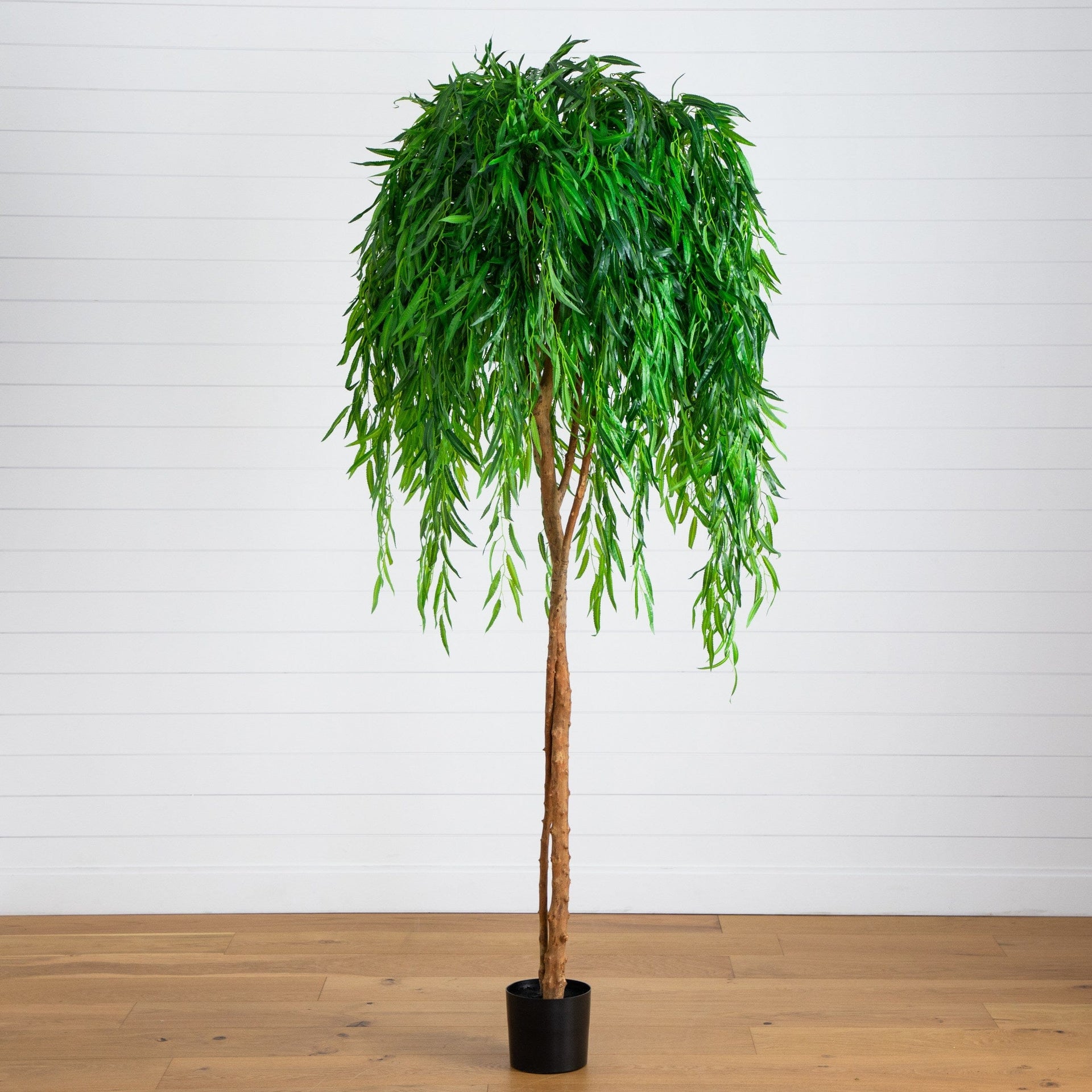 7’ Artificial Willow Tree with Lifelike Green Canopy