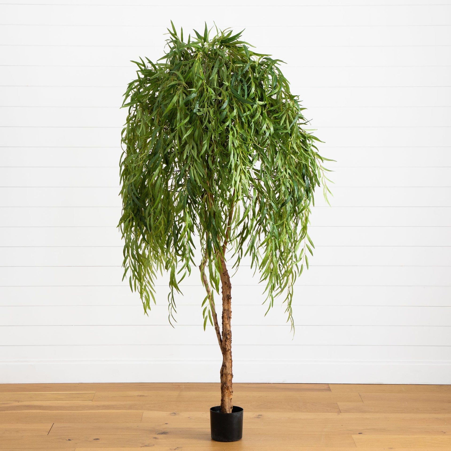 7’ Artificial Willow Tree with Lifelike Green Canopy