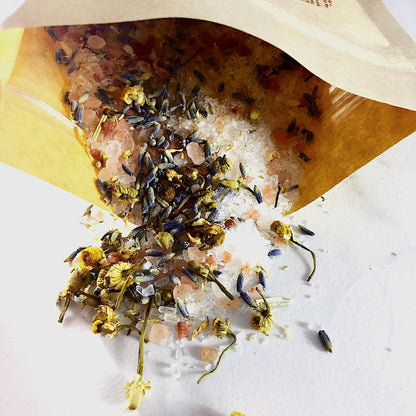 Lavender & Chamomile Calming Organic Bath Salts for Detox and Relaxation